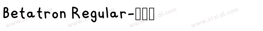 Betatron Regular字体转换